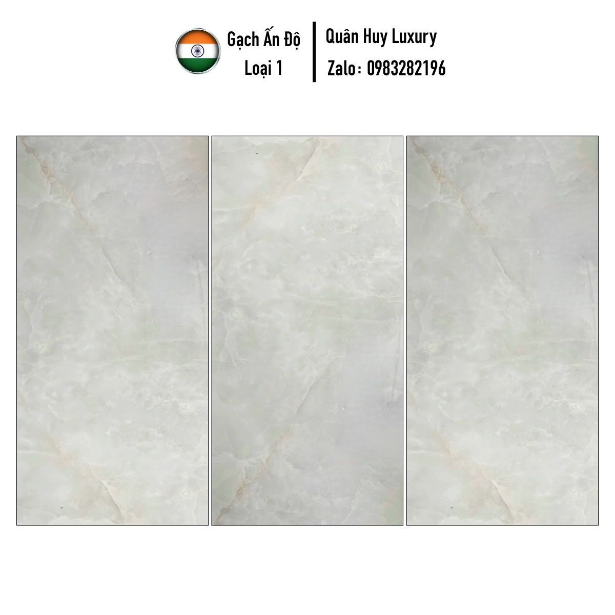 Gạch Ốp Lát Ấn Độ 60x120 Xám Nhạt Mờ